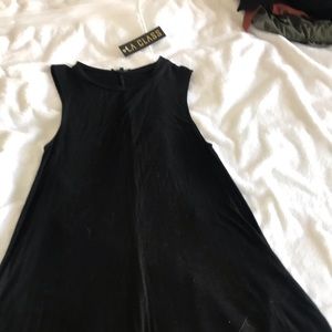 Black a line - knee length layering dress